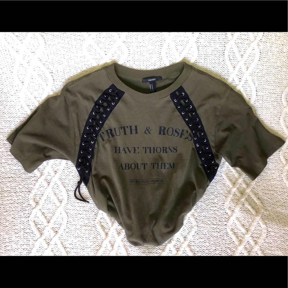 Laced tee literary quote